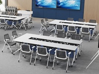 Chaise de formation pliable avec table d'écriture intégrée, chaise de bureau pour les réunions et les conférences, usage professionnel