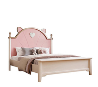 Ensemble de meubles pour enfants en bois massif de style crème, lits, bureaux, bibliothèques et armoires modernes multi-tailles pour l'école et la chambre