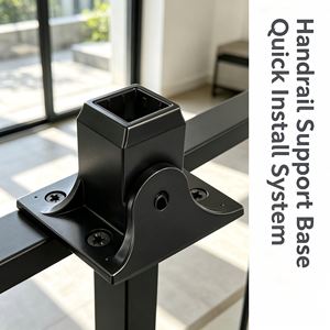 Escalier moderne sur mesure en fer thermolaqué, monté au sol, avec balustres inclinés pour appartement - Product Image 3