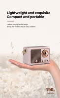 Altavoz Portátil de Estilo Retro para 5.3, Sonido Inalámbrico de Alta Fidelidad, Múltiples Modos de Reproducción, Recargable, Pantalla, Hogar y Oficina