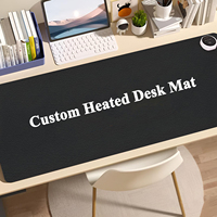 Tapis de bureau chauffant électrique intelligent à température constante avec minuterie de sécurité, tapis de souris chauffant pour l'hiver, idéal pour la maison et le bureau