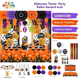 Hot <strong>Sale</strong> <strong>Halloween</strong> Party <strong>Decor</strong> Kit Banner Honeycomb Fans Tinsel Garland Circle Cutouts Spiral Ornaments Ceiling Hanging <strong>Decor</strong> - Product Image 1
