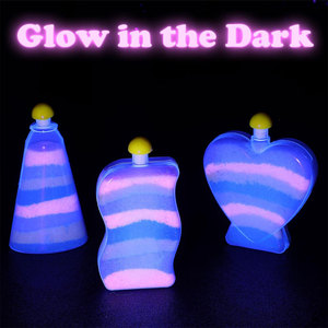 Kit d'activités artistiques de sable noctilucent créatif pour enfants <span class=keywords><strong>7</strong></span> bouteilles de sable DIY Arts & Crafts Cadeaux pour enfants Garçons Filles - Product Image 6