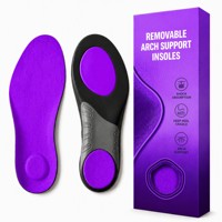 Semelles orthopédiques confortables pour pieds plats - Soutien de la voûte plantaire avec talonnette profonde, amorti antichoc, durables et flexibles pour soulager la douleur au pied