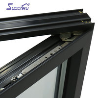 Ventanas NFRC personalizadas marco de aluminio abatible ventana abatible para el hogar