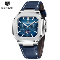 Benyar 5221 Schlichte Herren-Analoguhr Wasserdicht Wasserresistent Mode Business-Uhren Herren Armbanduhr