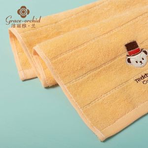 Toalla Pequeña Infantil de Algodón Ecológico de Secado Rápido con Bordado de Frutas de la Serie Grace Cartoon, Suave, No Suelta Pelusas, Tejida para el Cuidado del Cabello - Product Image 3