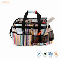 Sac repas d'extérieur rayé taille moyenne, imperméable, avec doublure en feuille d'aluminium, multi-poches, pour pique-nique, portable, vente en gros en vrac, direct usine