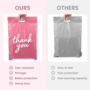 Bolsas de correo de polietileno impermeables de mensajería reciclables coloridas industriales con asa para entrega - Product Image 6