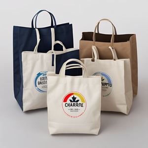 Bolsa de Compras de Lona de Algodón al por Mayor, Estilo Personalizado, Plegable, Reutilizable, con Logotipo Impreso Personalizado - Product Image 1