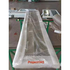 Pintu eksterior desain baru tahan air Upvc kaca ganda pintu badai masuk ganda Prancis - Product Image 6