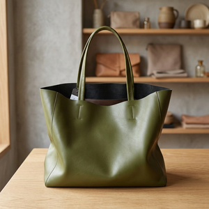 BS INTERNATIONAL Sacs à main pour femmes en cuir véritable 100% personnalisables avec deux fermetures éclair, imperméables, écologiques, légers et luxueux - Product Image 2