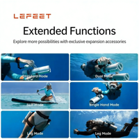 Scooter de Buceo LEFEET P1 Lite, Plástico/Aleación de Aluminio, Deporte Subacuático, Batería de 160 Wh y 4600 mAh, Velocidad de 2-2.3 m/s, Tiempo de Funcionamiento de 40-60 min