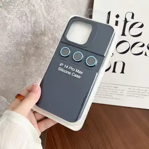 Silicone Phone Case Cover With Lens Film Camera Protector Release Tpu 2023 New For Iphone 15 Pro Max 14 Pro 13 12 11 Back Cover