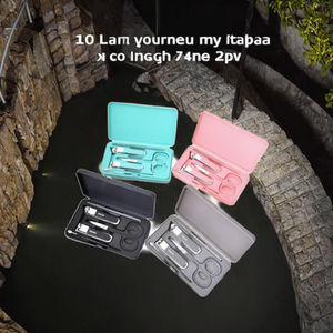 Juego de Cortaúñas Creativo Quirúrgico 5 en 1 de Acero Inoxidable de Lujo Anti-Salpicaduras con Lima, Limpiador de Oídos, Tijeras para Cejas y Manicura - Product Image 3