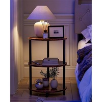Table basse à trois niveaux de luxe simple faite à la main dessus en marbre convertible moderne pour chambres à coucher salons salles à manger hôtels