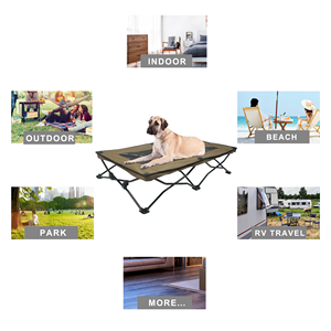 CanboPet-Cama Plegable Elevada para Perro, Cama para Mascotas con Marco de Acero, Portátil, para Acampar al Aire Libre - Product Image 4