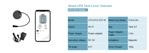 Indicateur de niveau de réservoir GPL intelligent à fixation magnétique rapide, signal Bluetooth et WiFi précis, dispositif de sécurité essentiel pour la prévention des fuites - Product Image 2