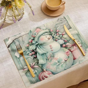 Giáng sinh placemat dệt kim Bộ đồ ăn Pad giáng sinh bàn ăn Mat Xmas giáng sinh Bảng trang trí navidad - Product Image 4