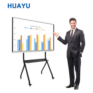 Huayu 98-inch 4K HD phẳng bảng tương tác thông minh Bảng trắng kỹ thuật số hồng ngoại màn hình cảm ứng treo tường Màn hình LCD cao hiển thị - Product Image 2