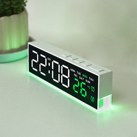 Reloj de Pared Digital LED Grande de Alta Calidad para Decoración del Hogar, Temporizador de Cuenta Regresiva, Luz de Alarma de Escritorio, con Día y Fecha