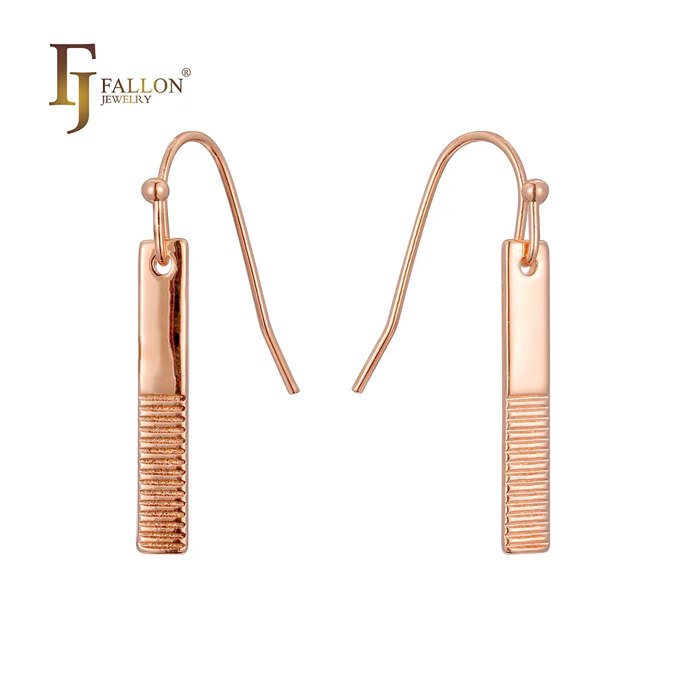 F82101011 FJ Fallon Modeschmuck Draht haken Kinder ohrringe aus Roségold auf Messing basis