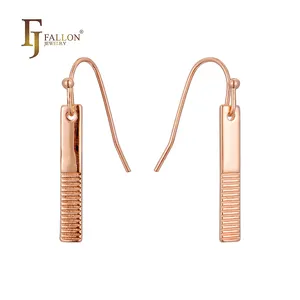F82101011 FJ Fallon Fashion Jewelry Wire hook child earrings plated in Rose Gold brass based