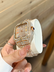 Reloj de pulsera para hombre con movimiento mecánico automático, resistente al agua, con morganita brillante, lujoso y a la moda, de estilo de diseñador. - Product Image 3