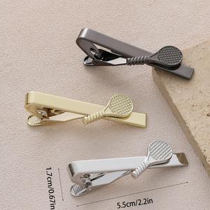 Cravate en métal cuivre avec motif de lunettes de <span class=keywords><strong>neige</strong></span>, de guitare, argent, noir, plaqué or pour hommes - Product Image 3