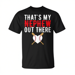 C'est mon neveu qui est là-bas, t-shirt de baseball, cadeau pour la fête des mères - Product Image 2