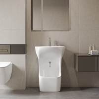 Lavabo rectangulaire en céramique simple pour les mains et les pieds, prix du lavabo, lavabo musulman Wudumate, lavabo de salle de bain pour le wudu