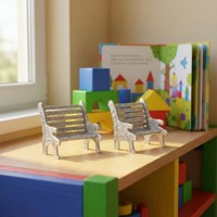 Modèle de banc de table de sable miniature en plastique pour micro-paysage végétal, avec accessoires décoratifs, pour bricolage