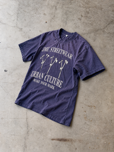 Camiseta de Manga Corta para Hombre, Estilo Y2K Vintage, Lavado Ácido Morado, con Estampado Gráfico de Hacha, Algodón Grueso, Corte Holgado, Personalizada por el Fabricante - Product Image 3
