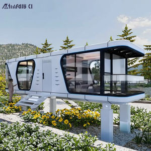 Modern Luxury Pré-fabricado Steel Space <span class=keywords><strong>Capsule</strong></span> Villa Sistema Inteligente para Camping e Uso do Hotel - Product Image 3