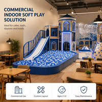 Équipement de terrain de jeux intérieur : labyrinthe, tunnel, piscine à balles, toboggan ondulé, zone de surveillance parentale, espace ouvert, certifié CE EN1176 pour les centres de loisirs familiaux (FEC)