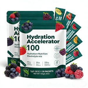 Mezcla de Vitaminas <span class=keywords><strong>Pre</strong></span>-Entrenamiento Certificada GMP, Polvo de Electrolitos, Suplemento Nutricional Deportivo, Bebida Energética e Hidratante, 30 Sobres - Product Image 6