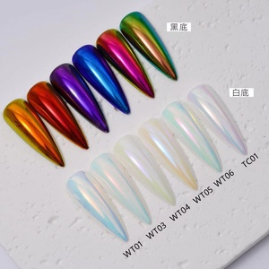 Poudre de pigment pour ongles multi-chromes 16 couleurs, effet miroir magique, marque privée - Product Image 5