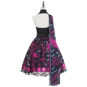 Disfraz <span class=keywords><strong>de</strong></span> Cosplay <span class=keywords><strong>de</strong></span> Jinx <span class=keywords><strong>de</strong></span> League of Legends, Traje Rebel Loli con Cinturón, Guantes y Collar para Actuaciones en Escenario, Halloween y Fiestas - Product Image 5