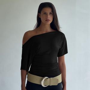 <span class=keywords><strong>Ladies</strong></span> <span class=keywords><strong>Crop</strong></span> <span class=keywords><strong>Top</strong></span> Sexy Off Shoulder Camiseta de manga corta <span class=keywords><strong>Crop</strong></span> <span class=keywords><strong>Top</strong></span> Mujer Summer - Product Image 4