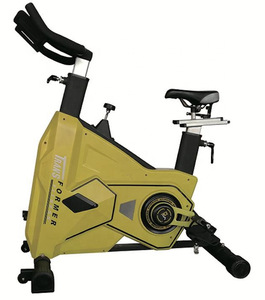 Vélo d'exercice vertical commercial avec réglage de résistance par bouton, capacité de charge maximale de 180 kg, conception silencieuse, équipement de gym, fréquence cardiaque - Product Image 2