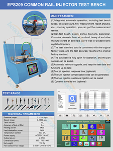 EPS209 Common-Rail-Injektor-Prüfstand Diesel-Einspritzventil-Tester Unterstützt Piezo-Injektor und Injektor-Codierung - Product Image 3