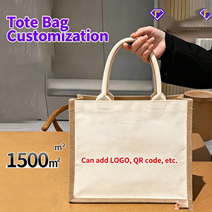Sac fourre-tout en <span class=keywords><strong>jute</strong></span> réutilisable avec logo personnalisé, écologique, pour le shopping et la promotion quotidienne - Product Image 3