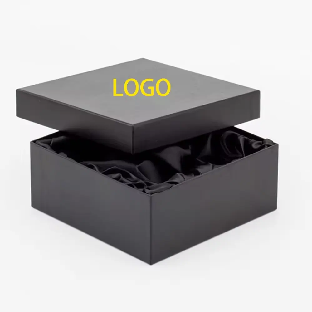 Custom Brand Cardboard Paper Packaging Removable Lid Rigid Gift Boxes With Neck Luxury Gift Box with Satin Cushion Inside