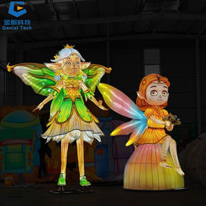 SGFL419 Proveedor de Iluminación Comercial para Festivales, Farol de Seda Chino Personalizado para el Día de Acción de Gracias, LED Impermeable - Product Image 1