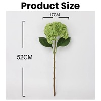 Bunga Hydrangea Buatan Sentuhan Realistis Satu Tangkai Laris Manis, Bunga Hortensia Lateks Putih untuk Dekorasi Pernikahan dan Rumah