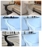 Console d'entrée moderne et élégante en pierre, table d'appoint de luxe pour la maison, la villa, le hall d'hôtel, le salon