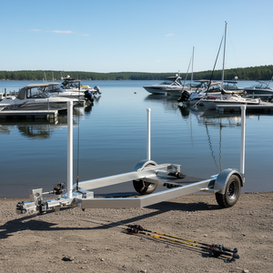 Rimorchio per barche in acciaio zincato da 43' con design regolabile per rimorchi per barche da sci nautico - Product Image 2