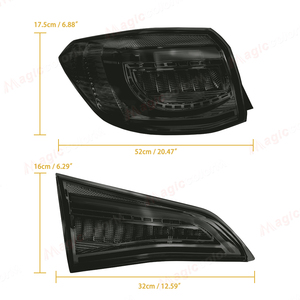 Feux arrière LED pour Toyota <span class=keywords><strong>Vios</strong></span> 2018 <span class=keywords><strong>2019</strong></span> 2020 2021 2022 2023, ensemble de feux arrière, noir fumé/blanc clair - Product Image 6