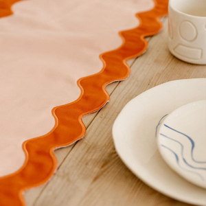 Sinh thái thân thiện 100% Linen bảng Runner với đôi-dòng thêu vỏ sò cưới giáng sinh bảng Runner - Product Image 5