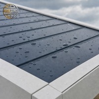 Pergola en aluminium thermolaqué Courtyard Cafe HanDing modèle 150, qualité marine, capteur de pluie et de vent, fermeture automatique, garantie 10 ans